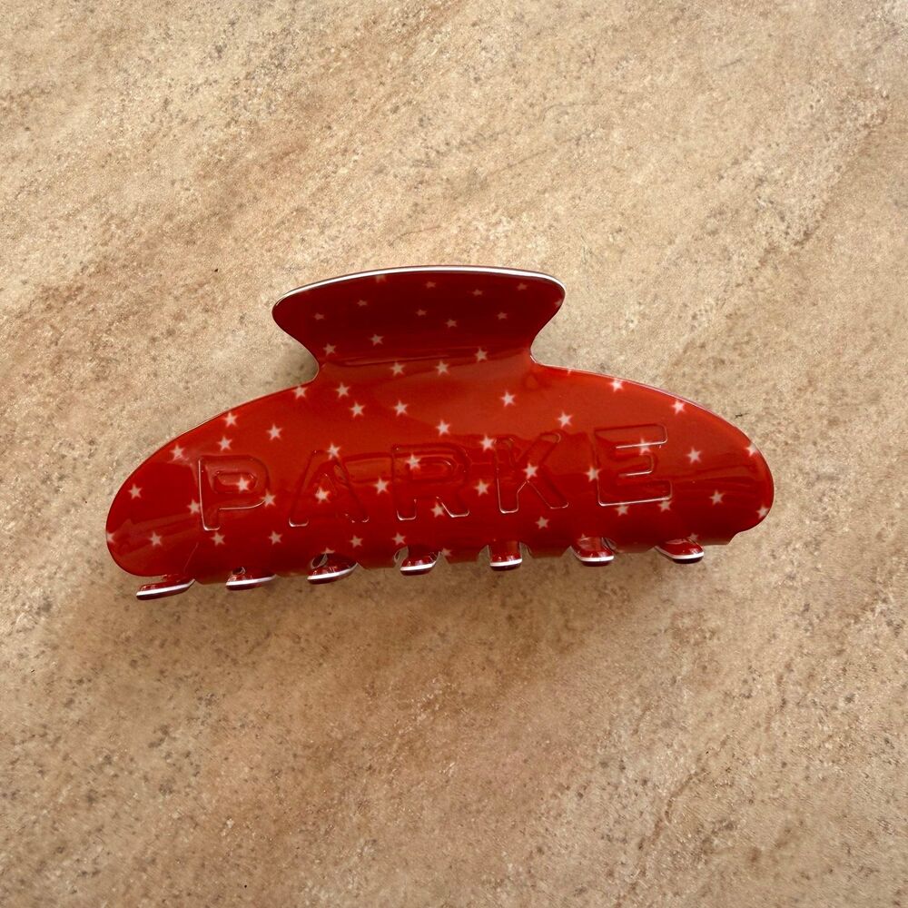 Parke Red Sparkler Claw Clip NWOT